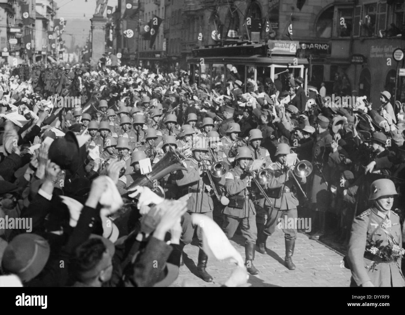 Occupation of the Rhineland on 07/03/1936 Stock Photo, Royalty Free