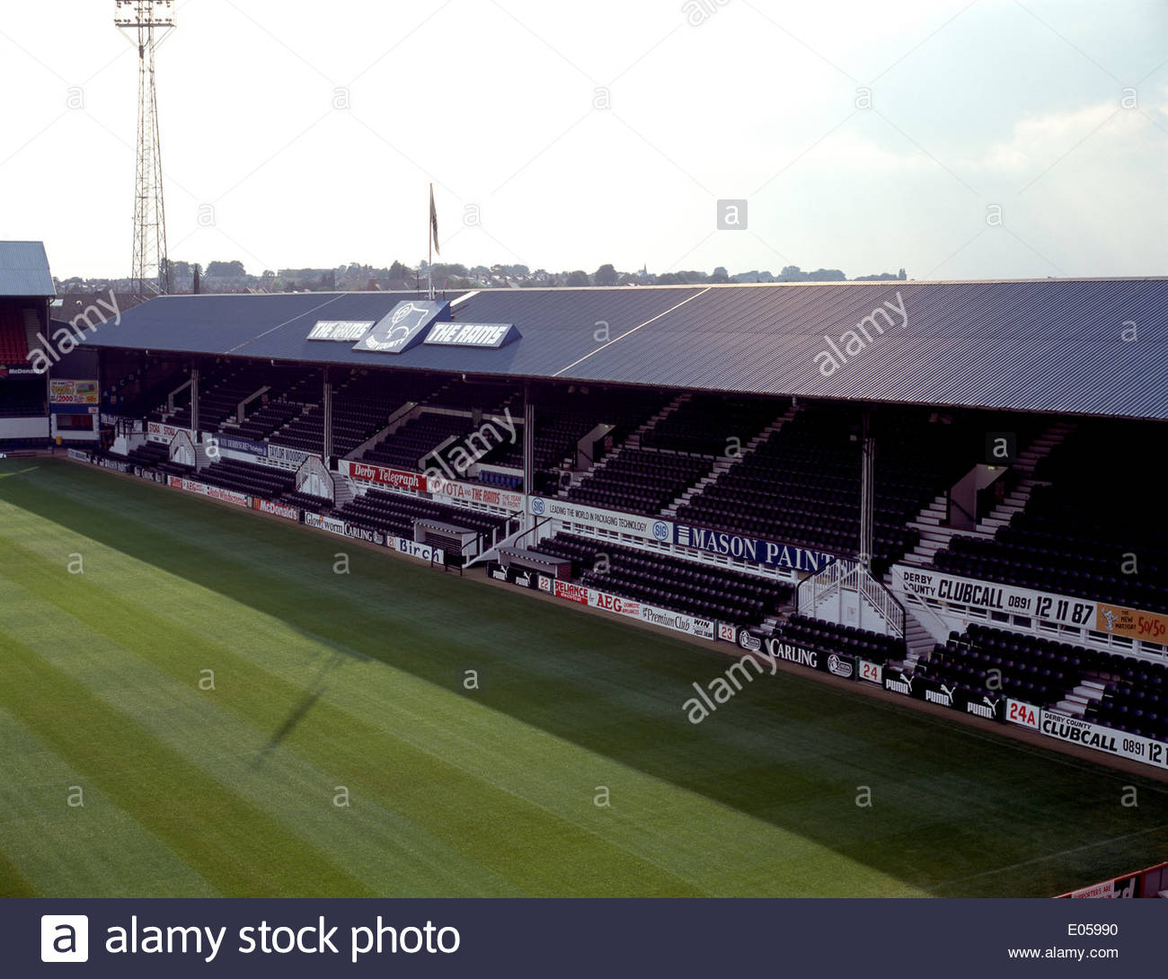 A deserted Baseball Ground, former home of Derby County Football Club Stock Photo ...