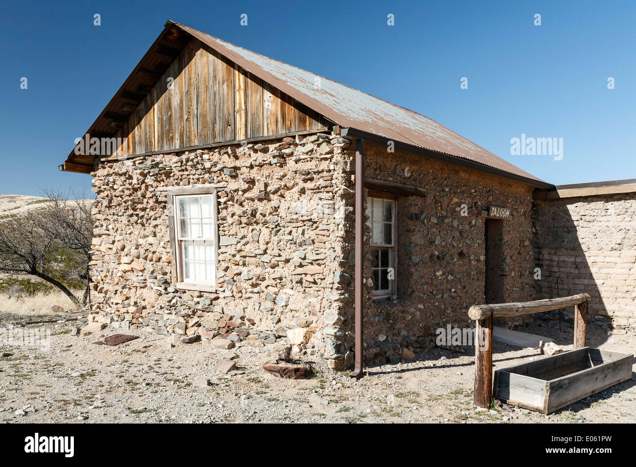 Murphy Saloon, Shakespeare ghost town (late 1800s), Lordsburg, New Stock Photo, Royalty Free