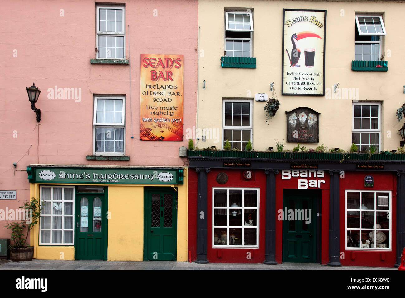 Athlone streetscape showing Seans Bar, the oldest pub in Ireland and