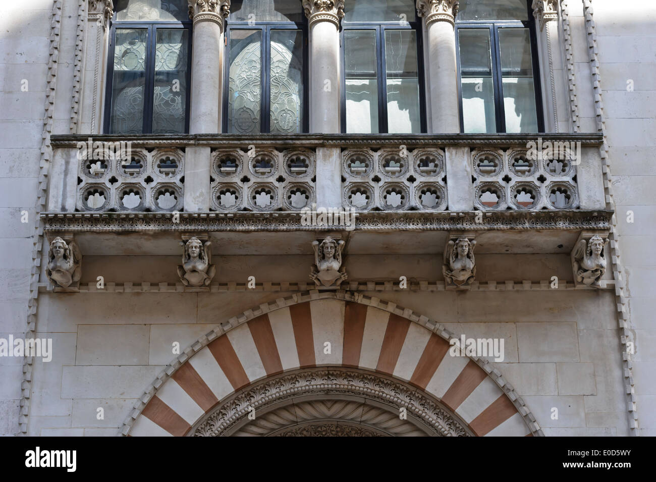 Venetian Gothic a converted venetian gothic building into flats behind the bank Venetian Gothic a converted venetian gothic building into flats behind the bank