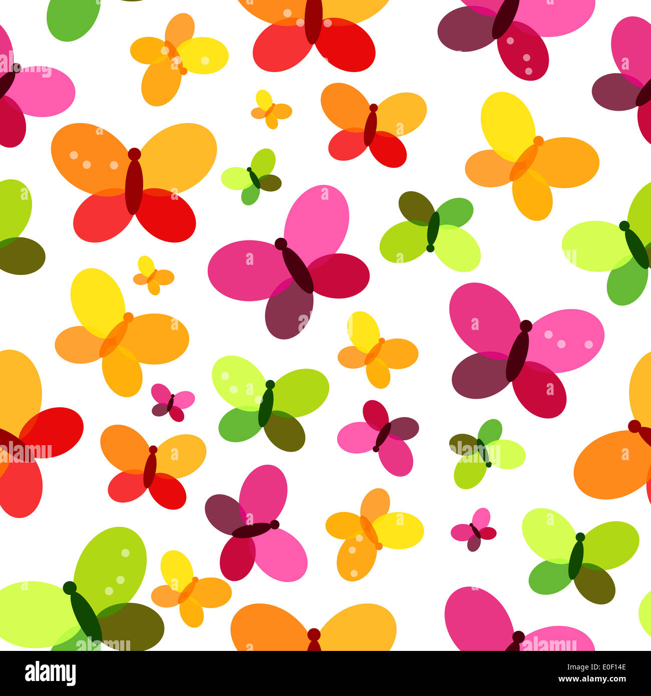 Butterfly Seamless Pattern Background Vector Illustration Stock Photo