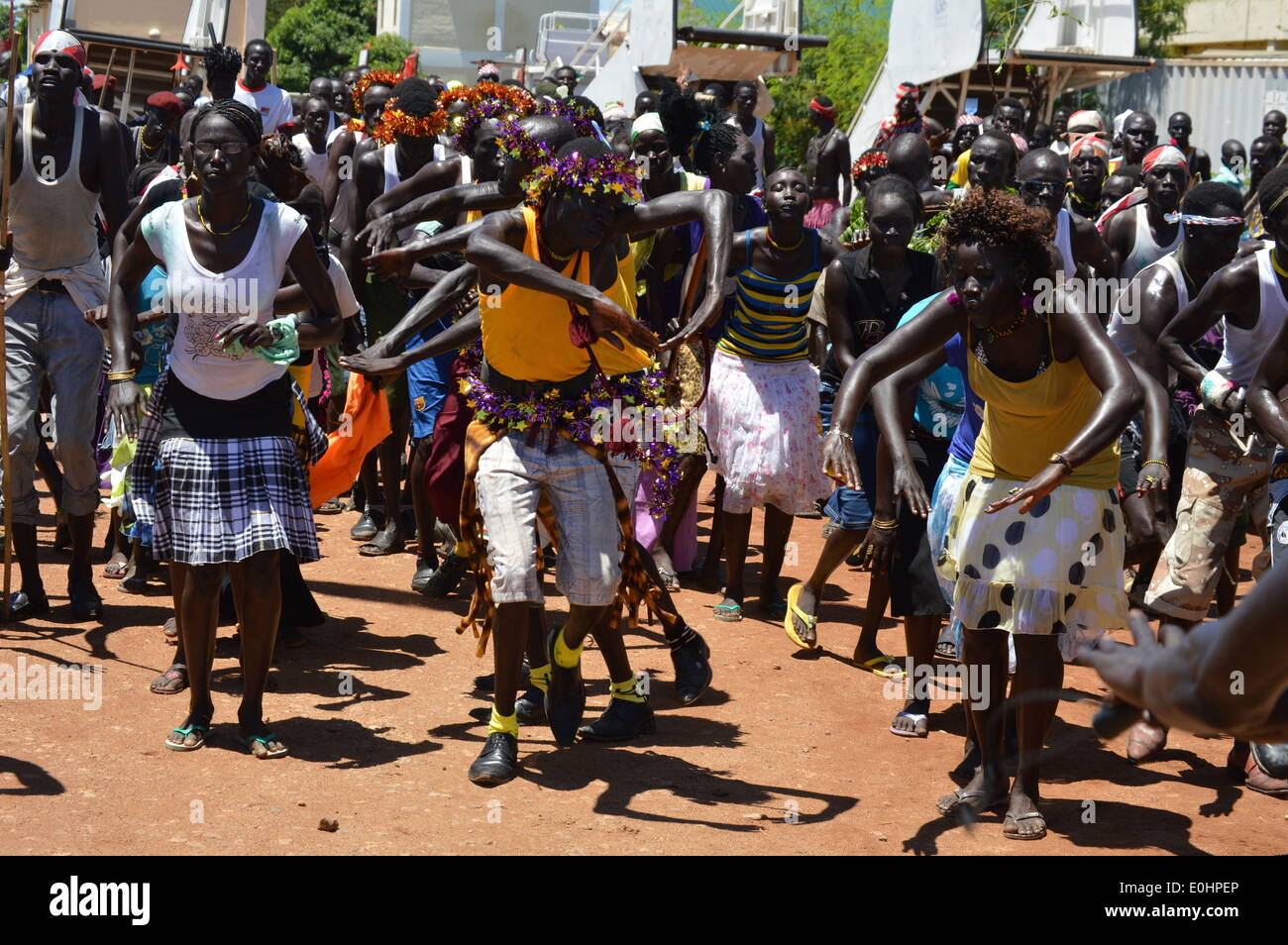 Juba, Jonglei, South Sudan. 13th May, 2014. Murle tribes people Stock
