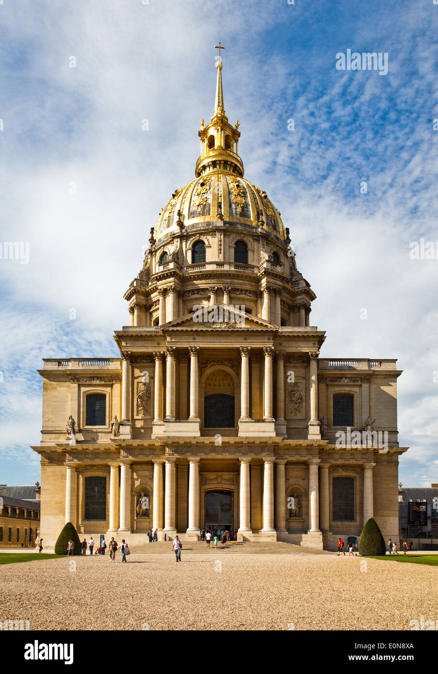 Dome Des Invalides At Esplanade Des Invalides Paris France Stock