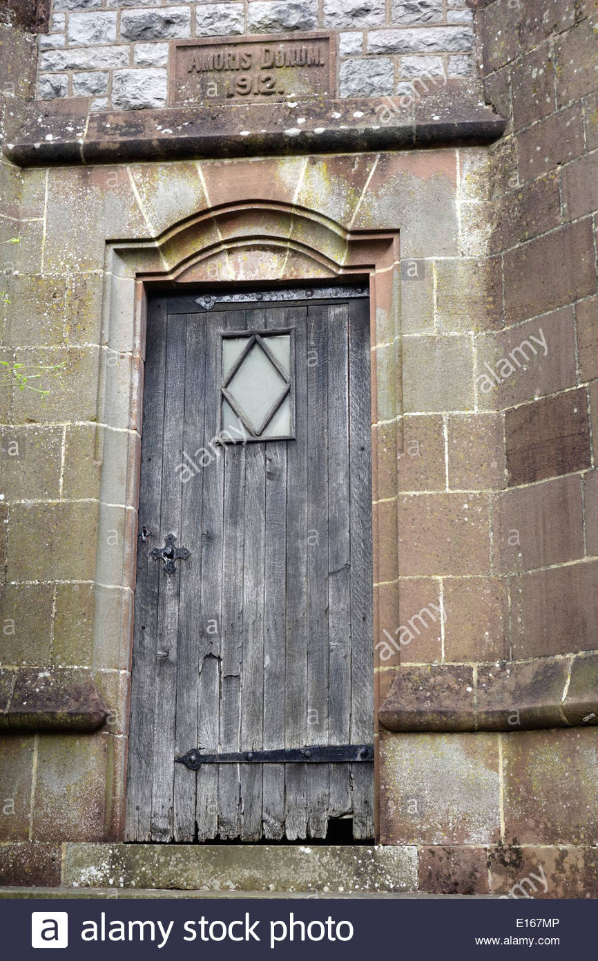Heavy Wooden Door to the Clock Tower, Grange-Over-Sands, Cumbria ... Heavy Wooden Door to the Clock Tower, Grange-Over-Sands, Cumbria ...