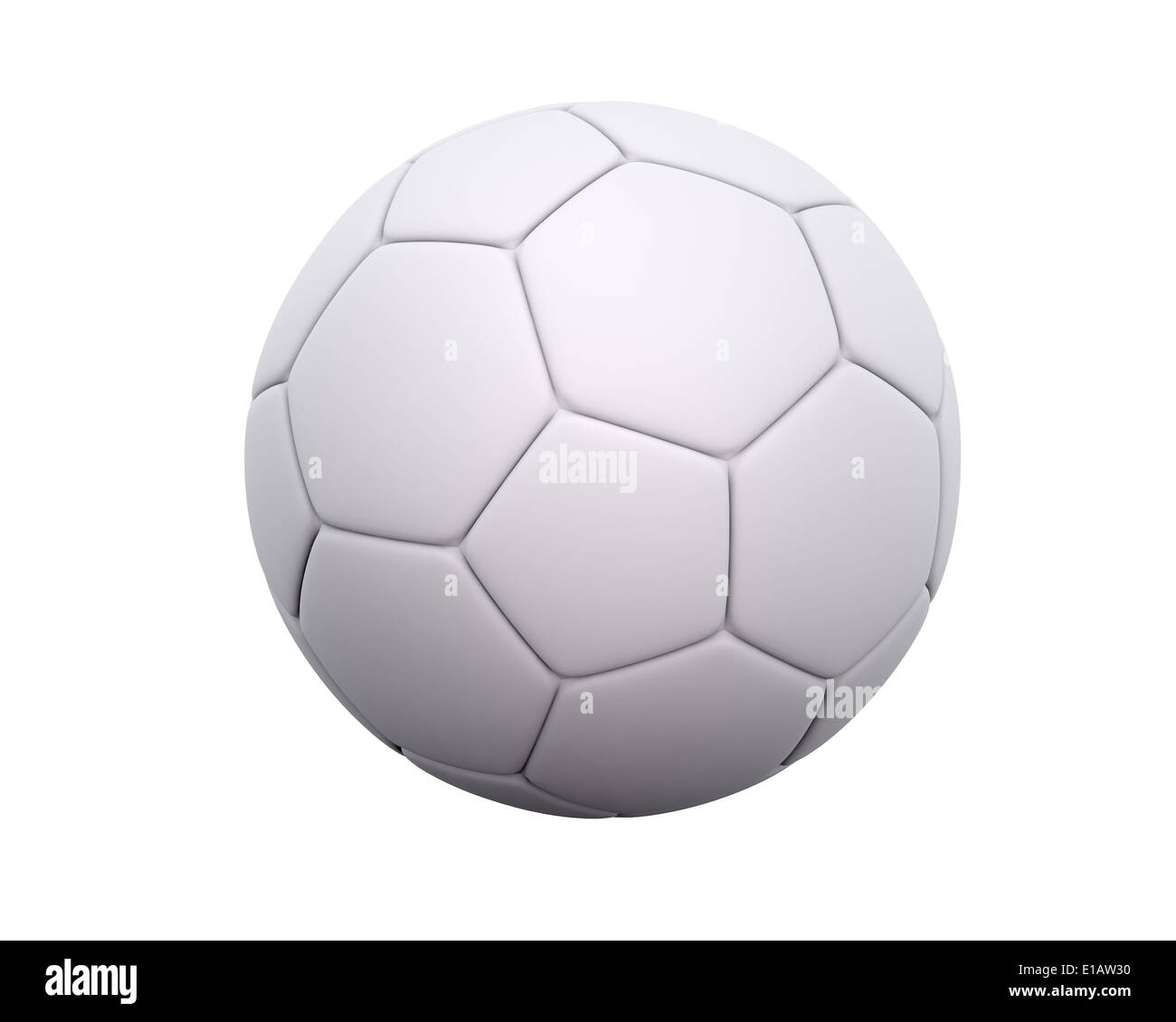 Blank soccer ball / football with leather hexagon and pentagon Stock
