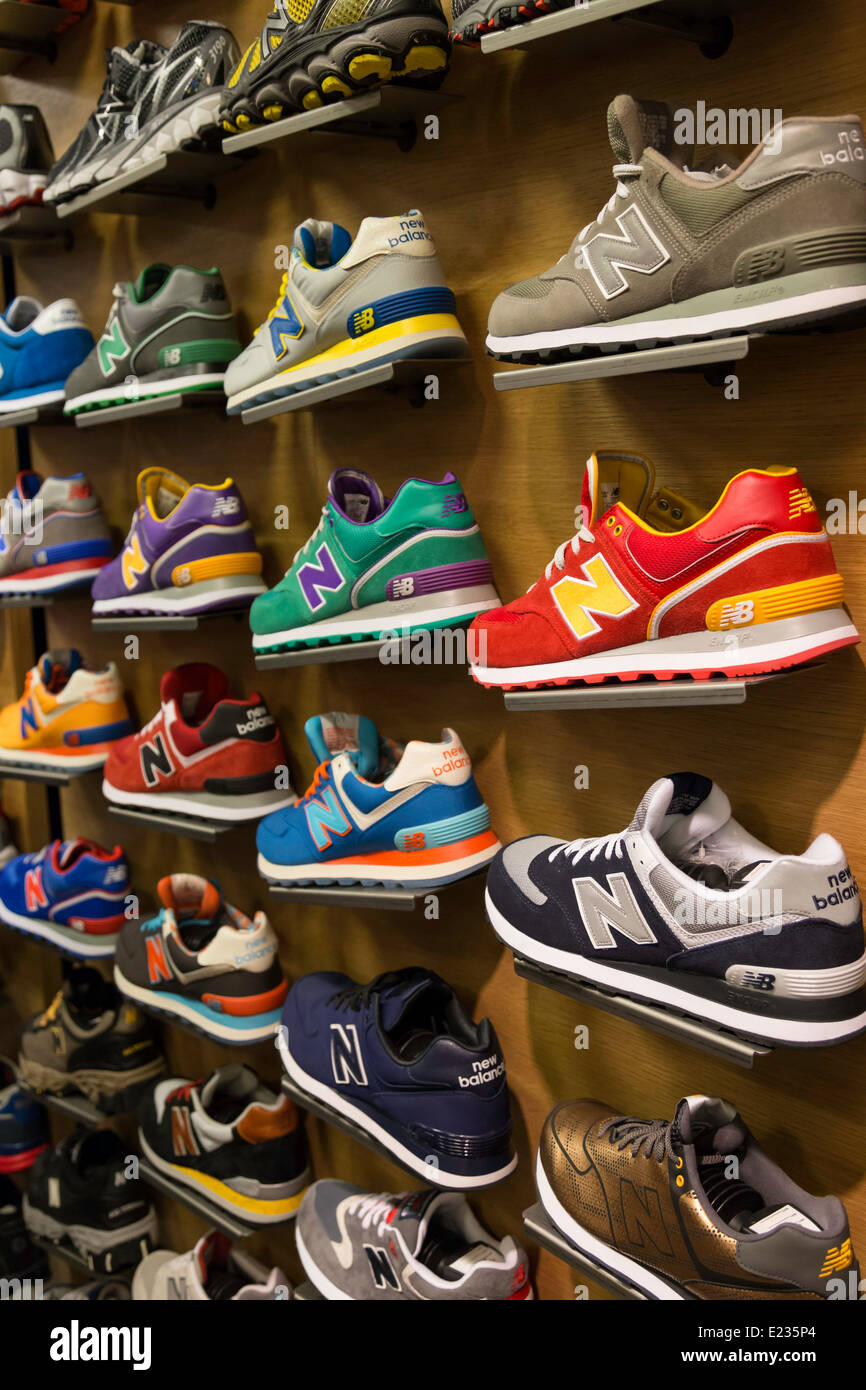 Athletic Shoe Display in Macy&#39;s Men&#39;s Shoe Department, NYC, USA Stock Photo, Royalty Free Image ...