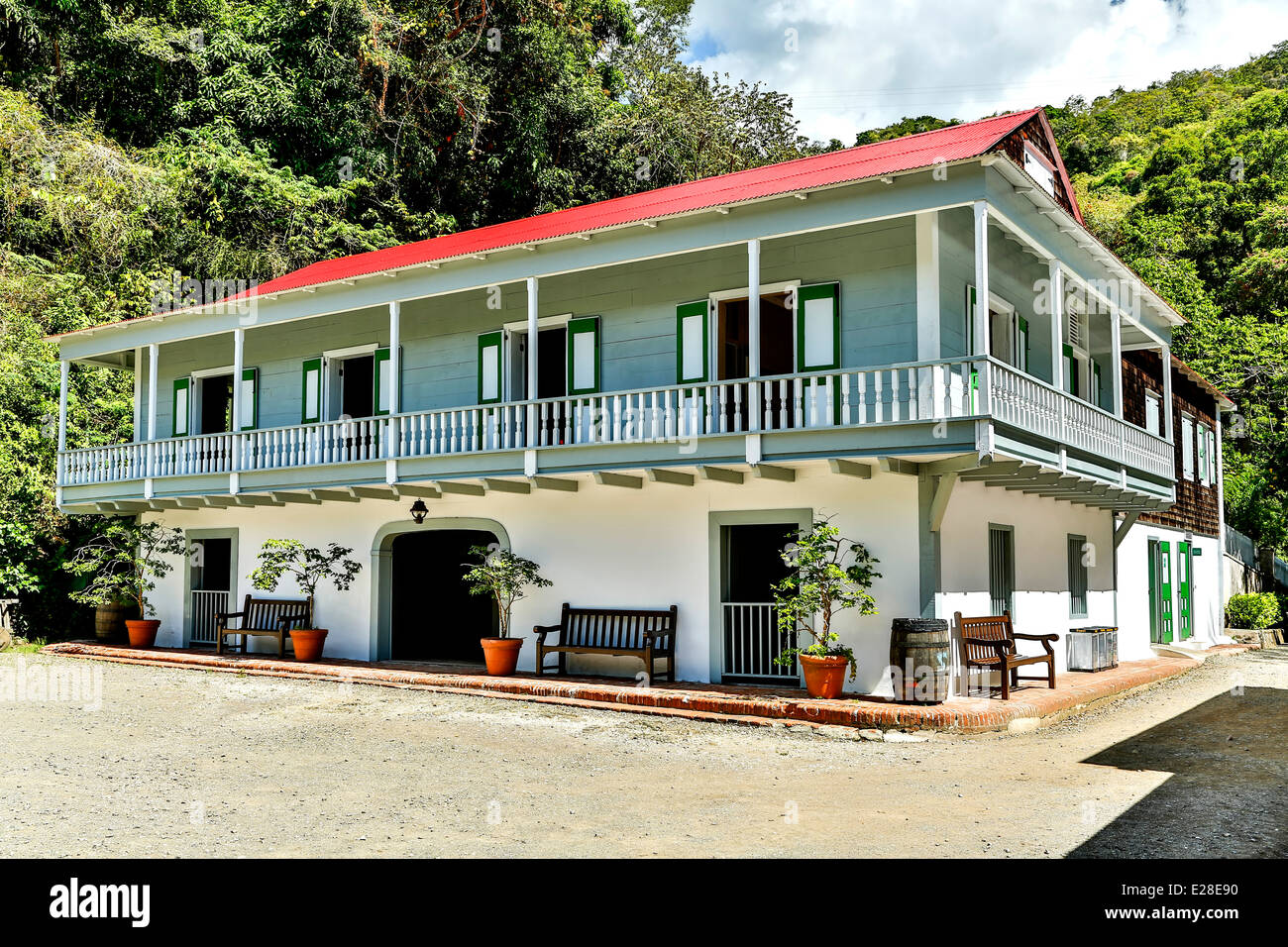 Big House, Hacienda Buena Vista, near Ponce, Puerto Rico Stock Photo