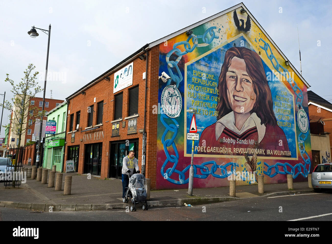 United Kingdom, Northern Ireland, Belfast, republican murals in the