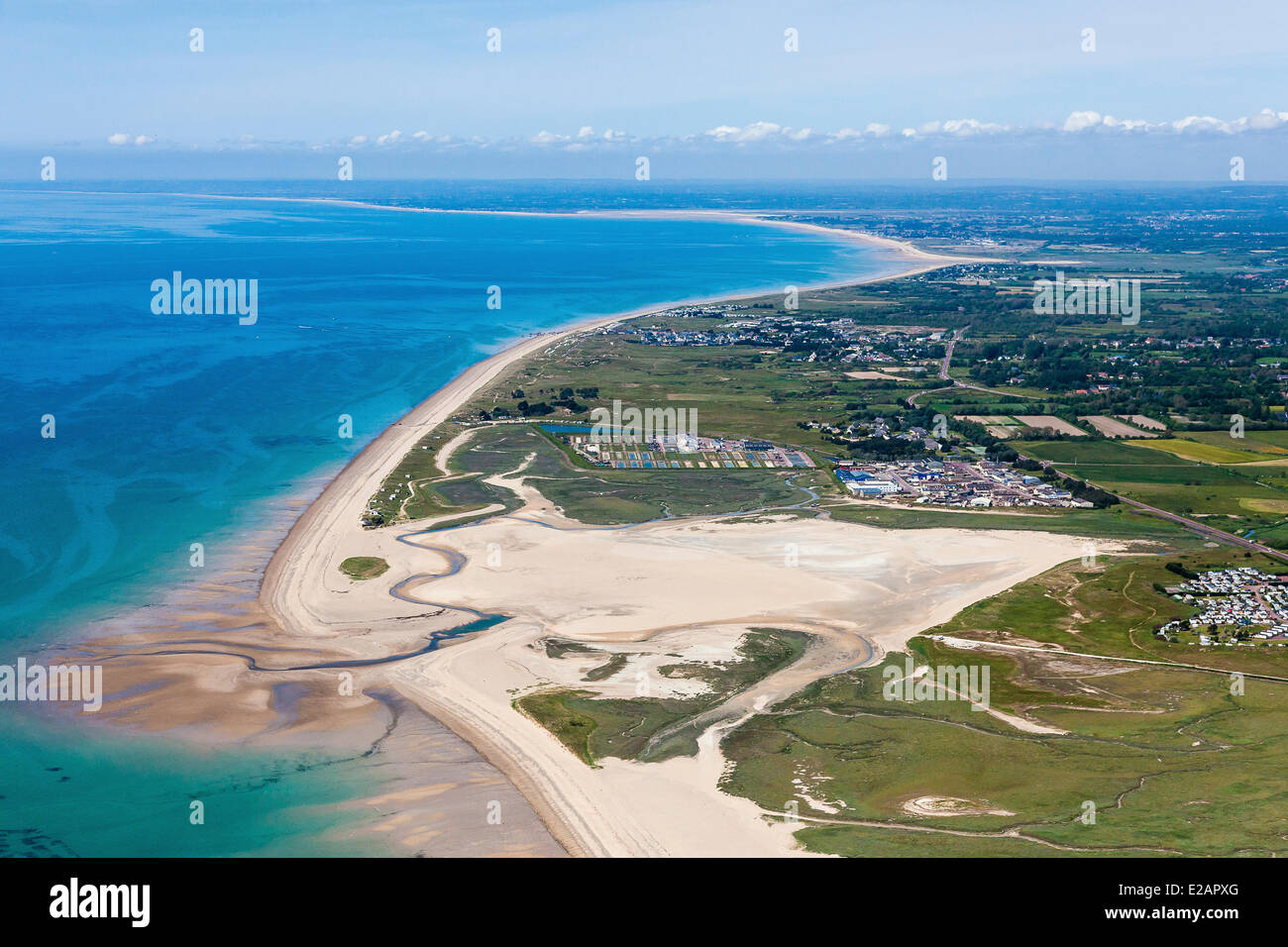 France, Manche, Blainville sur Mer, the Havre de Blainville (aerial