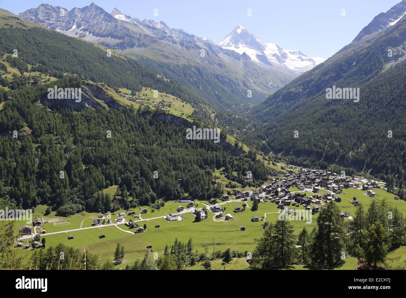 Switzerland, Canton of Valais, Val d'Herens Evolene, hamlet Hauderes