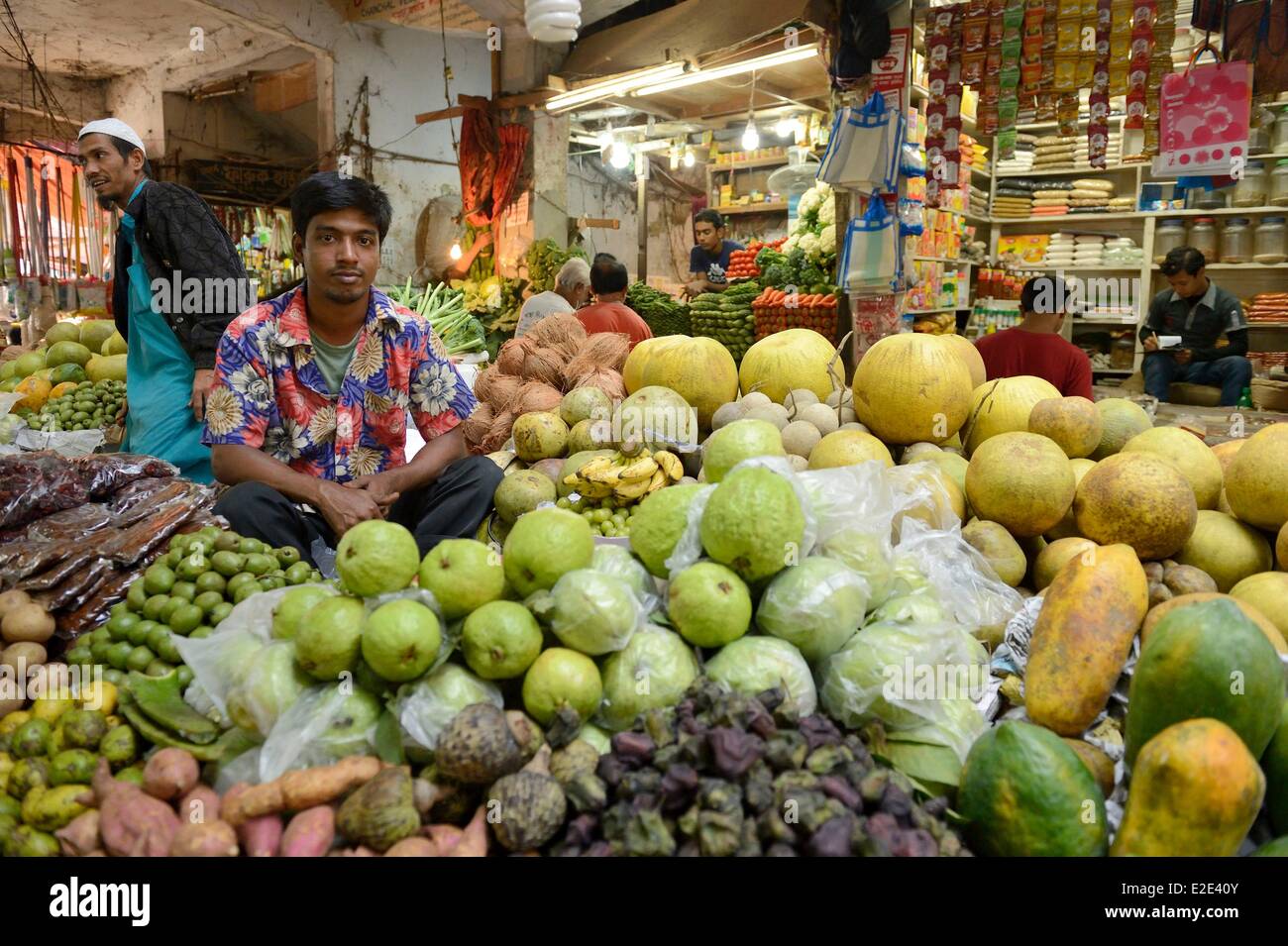 Bangladesh Dhaka (Dacca) market in Gulshan area Stock Photo, Royalty