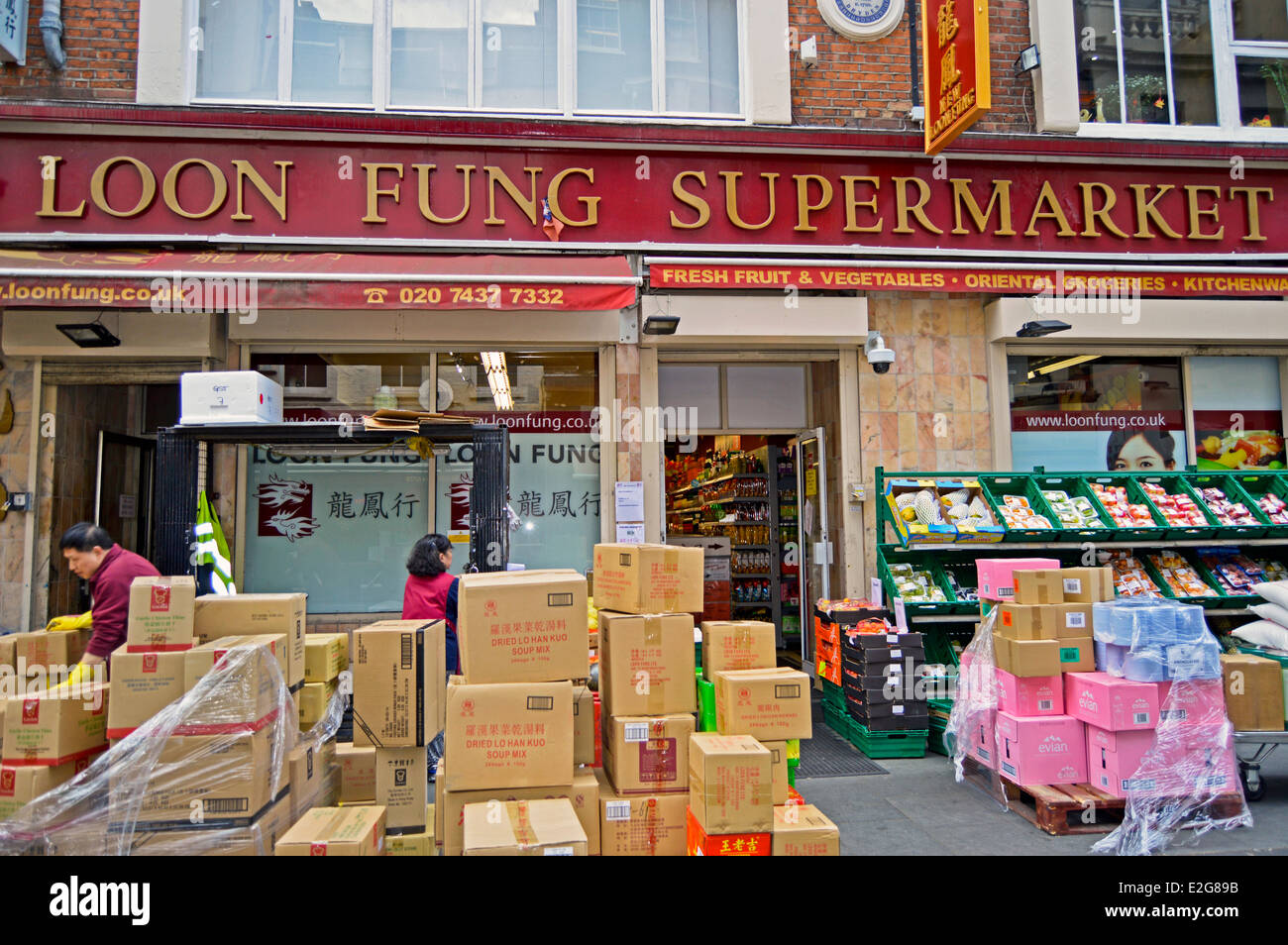 Loon Fung Supermarket, Chinatown, West End, City of Westminster Stock