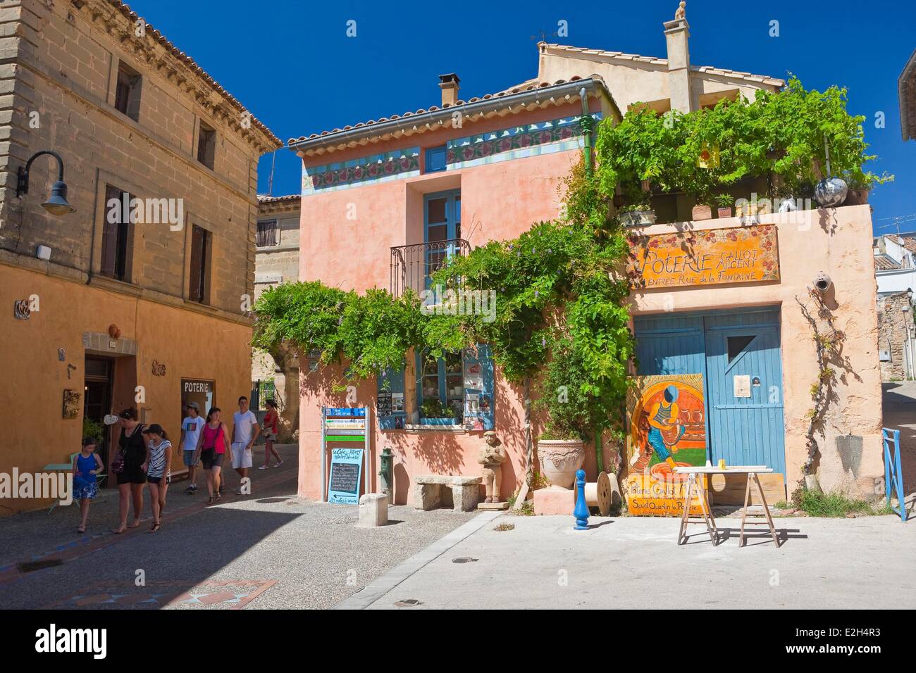 France Gard Uzes Country of Saint Quentin la Poterie Stock Photo