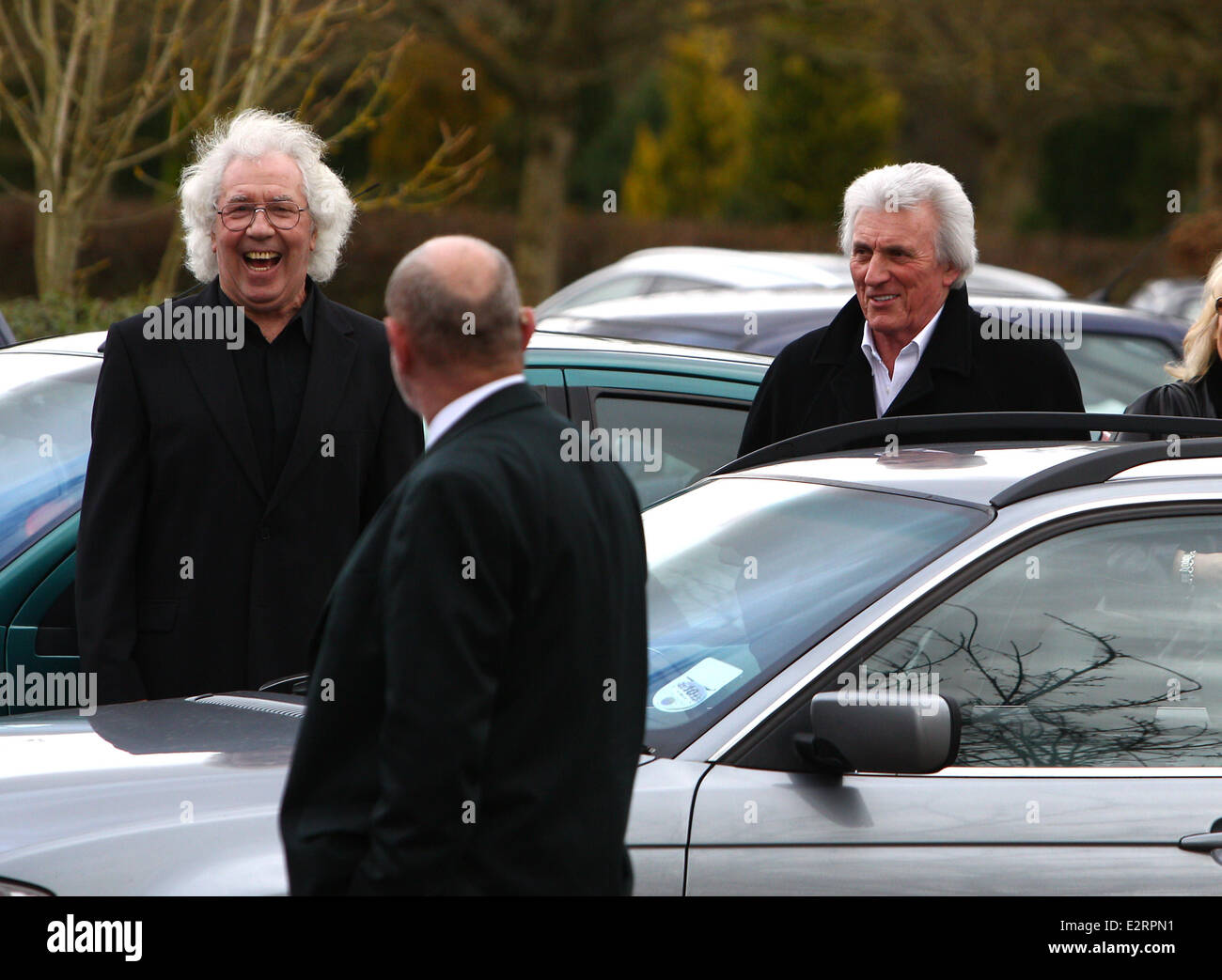 Funeral of Reg Presley of The Troggs at Basingstoke Crematorium Stock