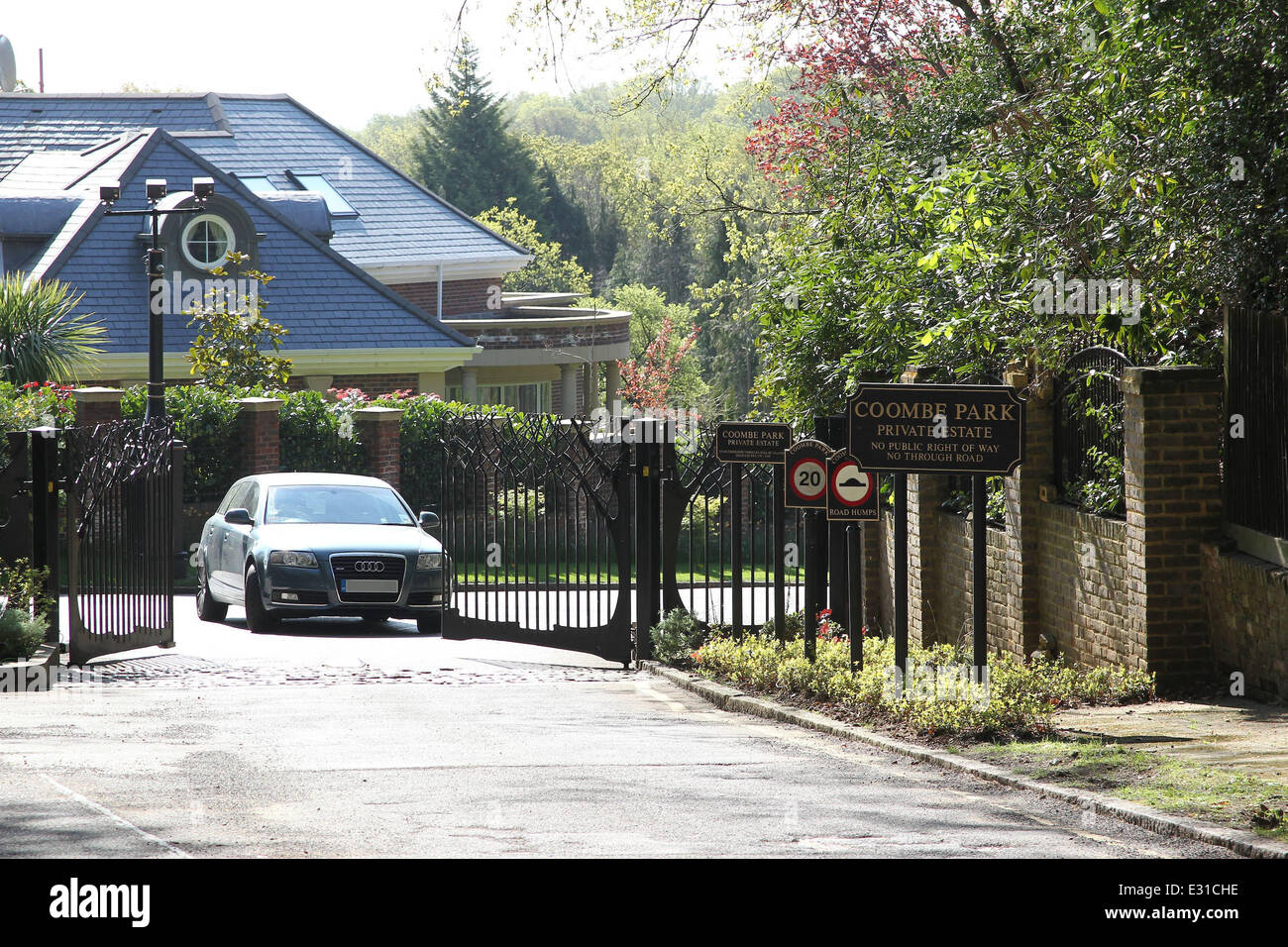 The entrance to the Coombe Park Estate in KingstonuponThames in Stock