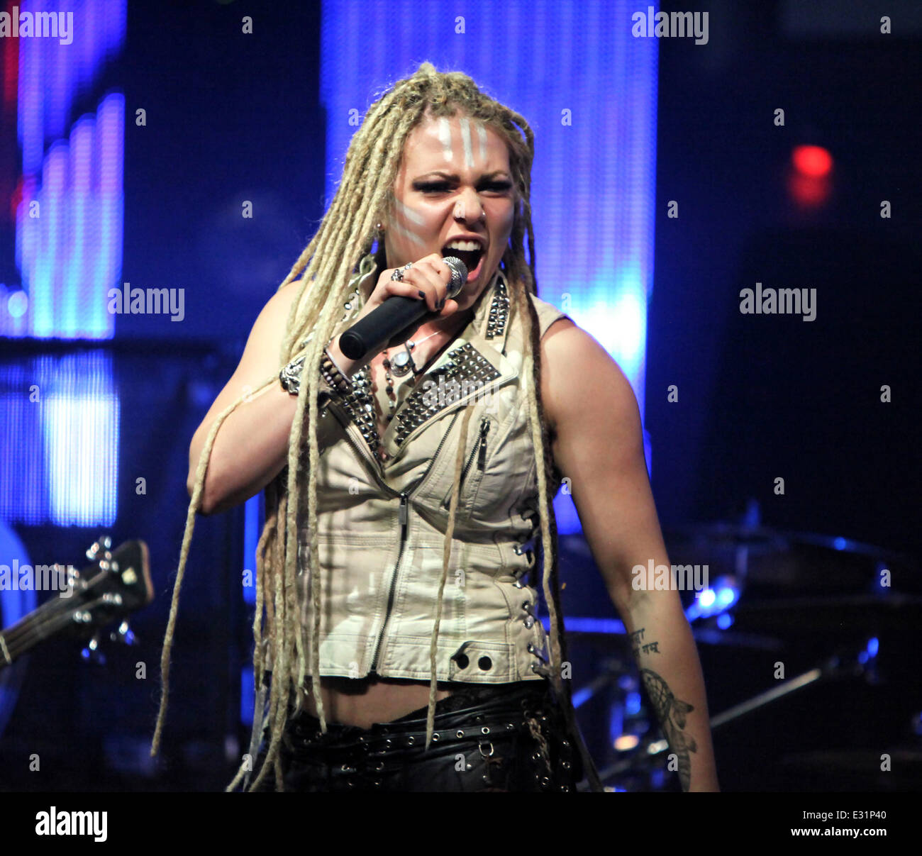 Canadian heavy metal band Kobra and the Lotus performing in Fot Stock