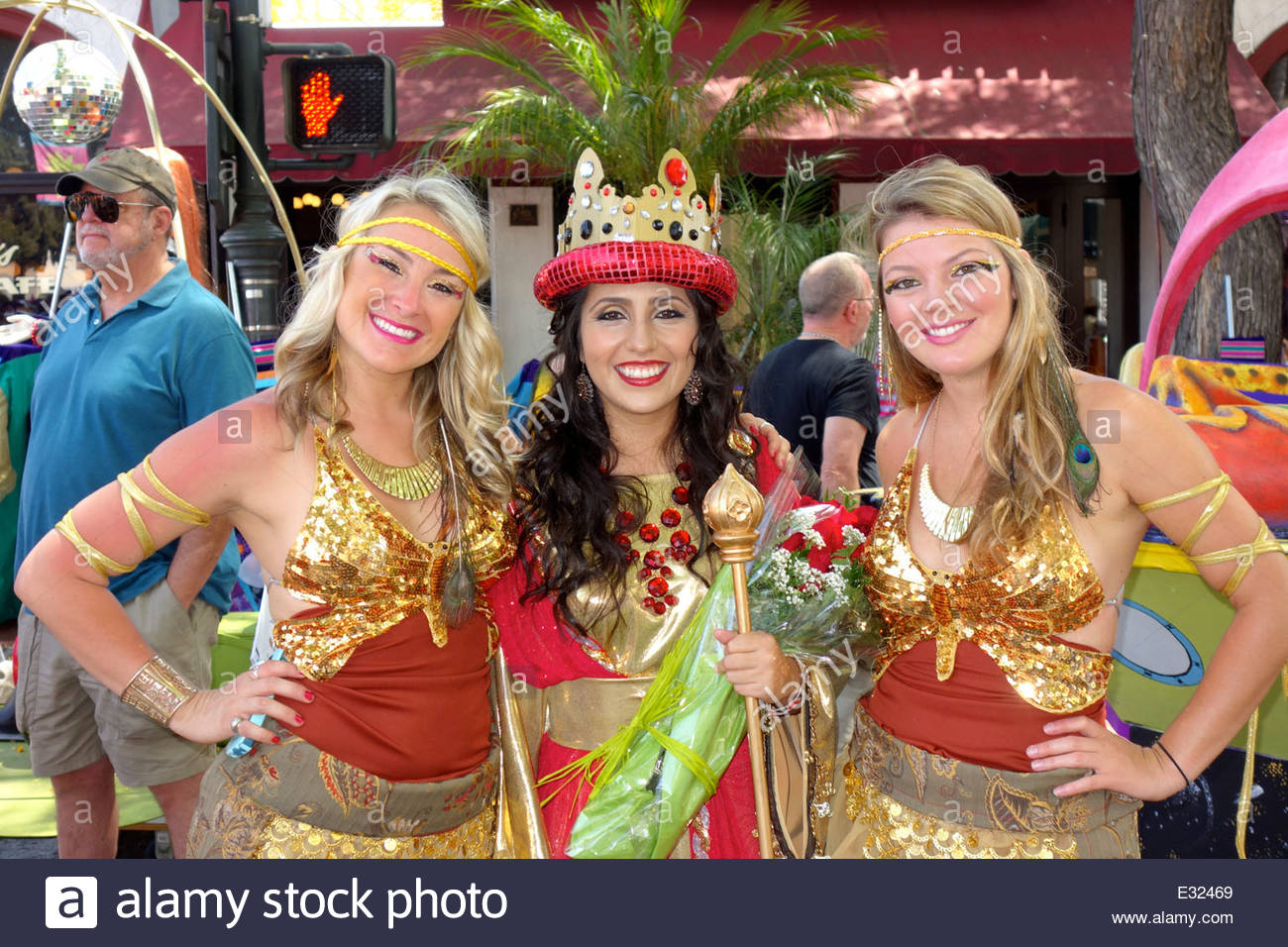 Summer Solstice Parade in Santa Barbara, California with the 'Queen