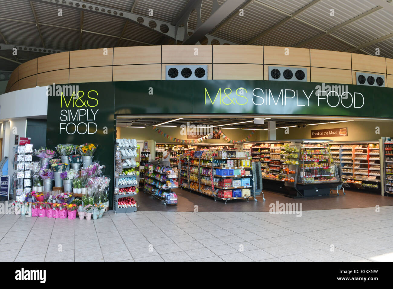 M&S Simply food store Winchester service station M3 motorway between