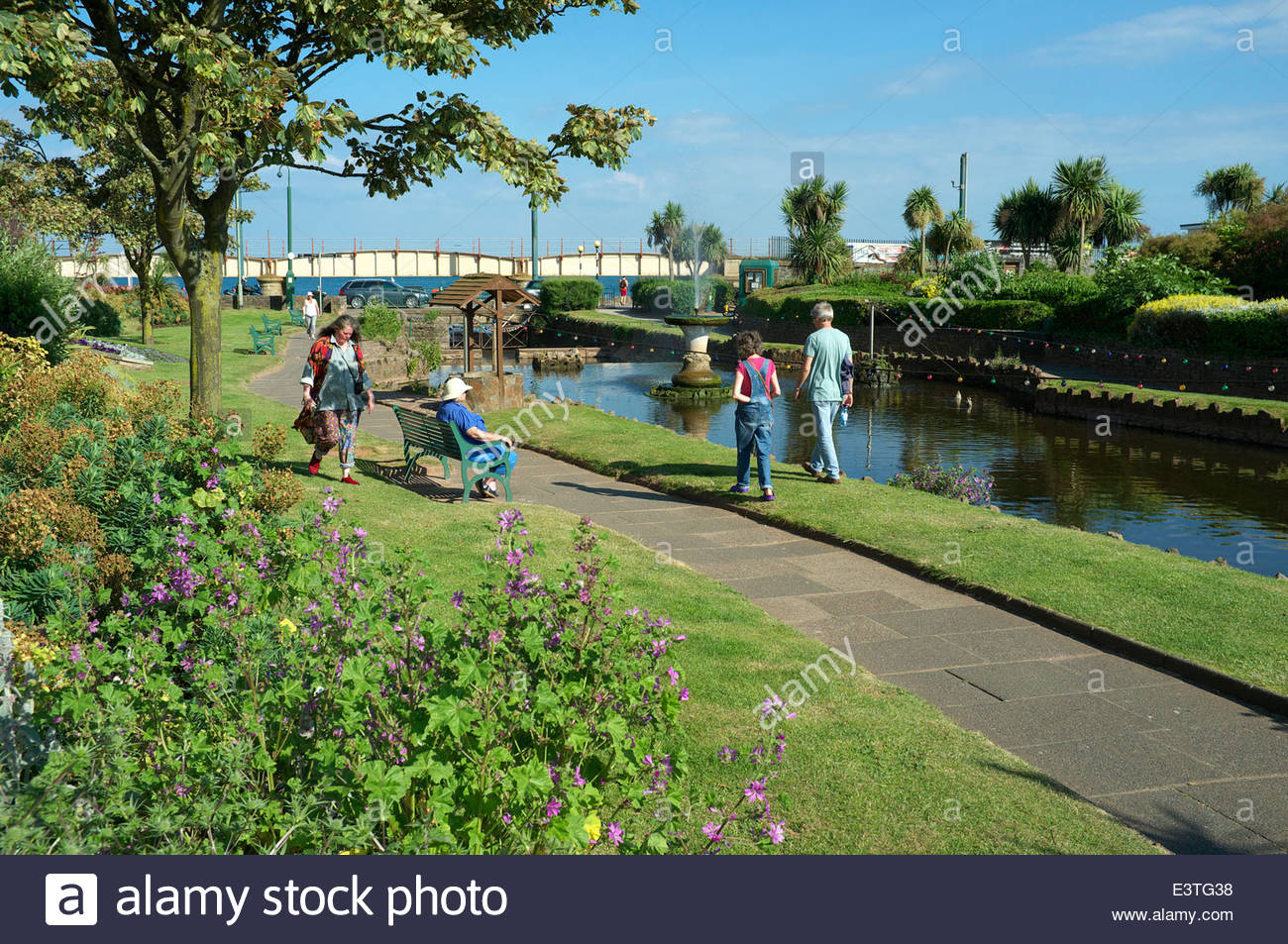 The Lawn, park gardens in the centre of Dawlish town, in south Devon