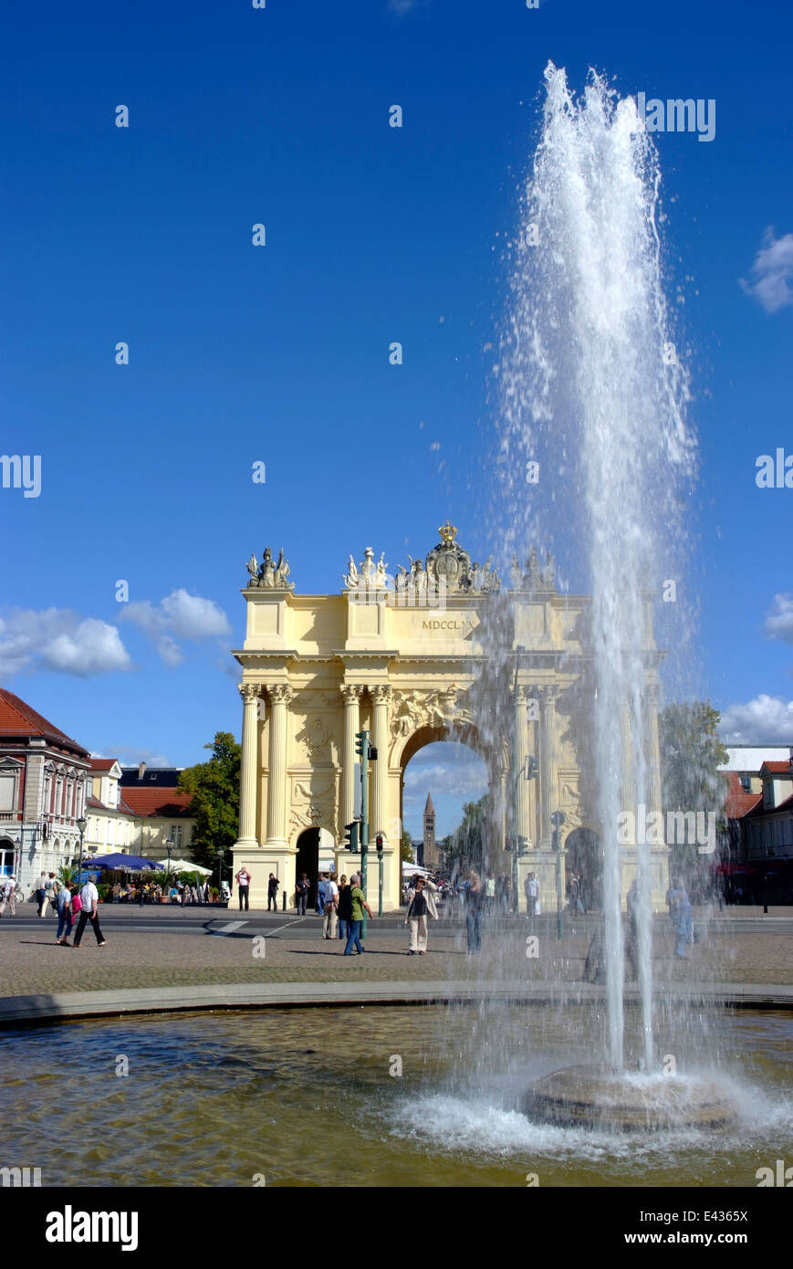 Brandenburg Gate, Luisenplatz, Potsdam Germany Stock Photo, Royalty