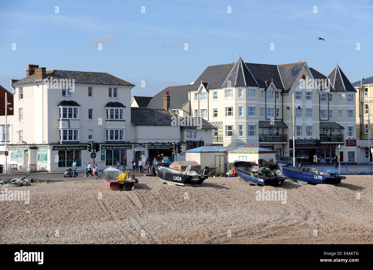 Bognor Regis West Sussex UK seafront shops Stock Photo, Royalty Free