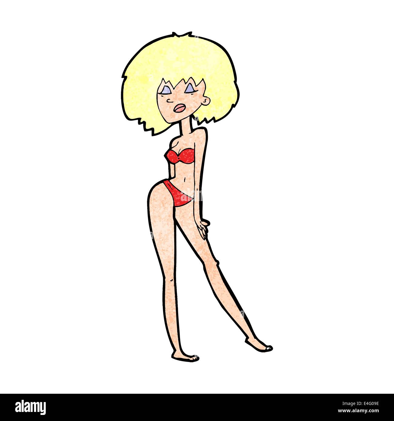 Cartoon Woman In Bikini Stock Vector Image Art Alamy