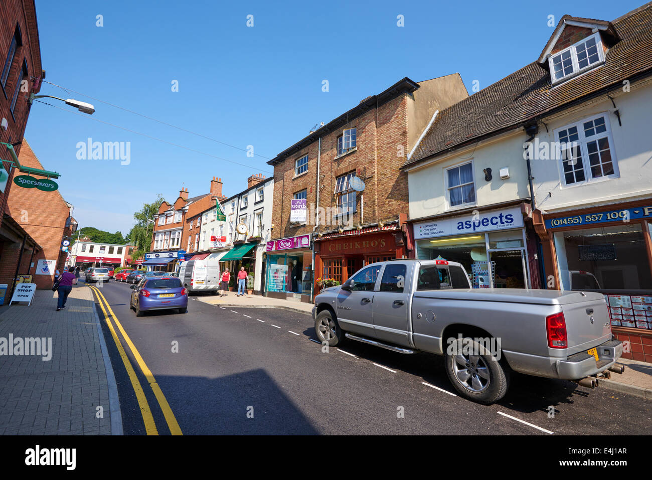 Church Street Lutterworth Leicestershire Stock Photo, Royalty Free