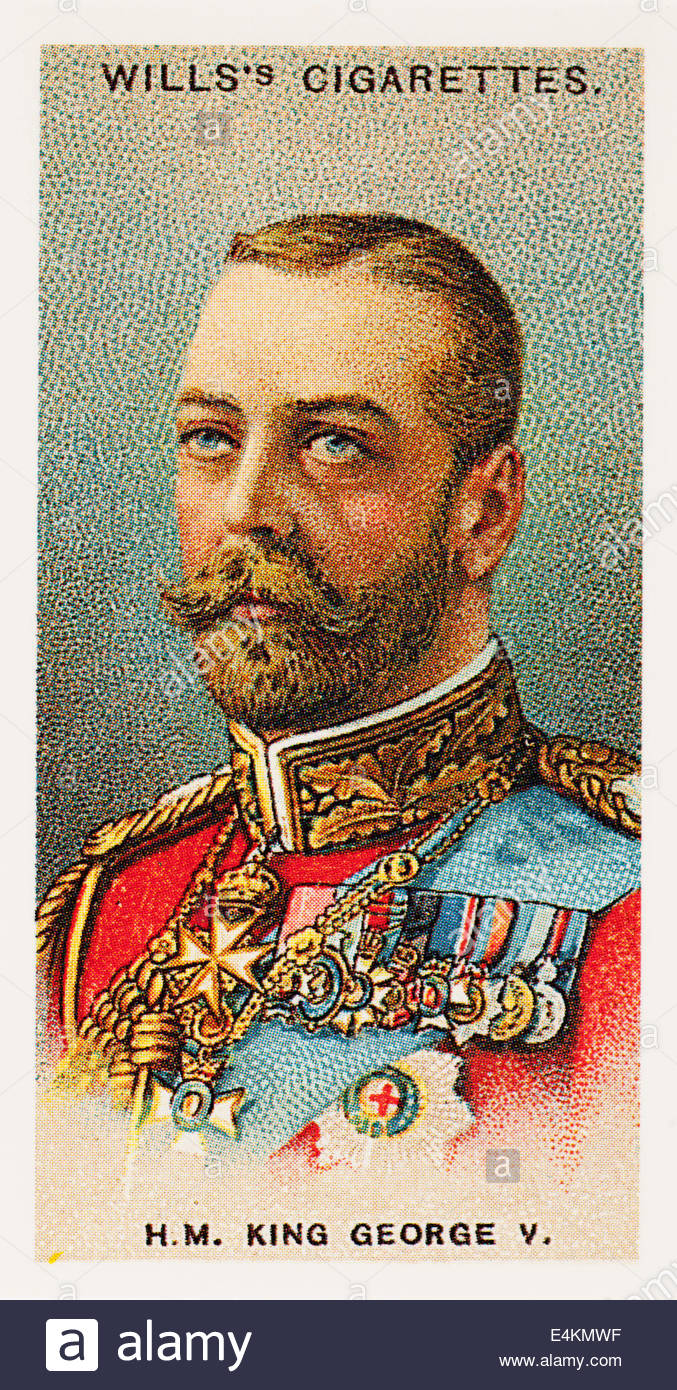 Wills cigarette card H M King V 18651936. EDITORIAL ONLY Stock