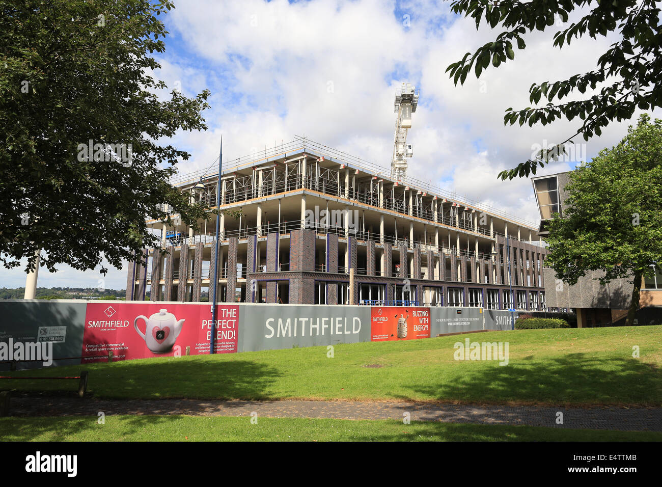 Smithfield, Hanley, Stoke on Trent, Staffordshire building site of