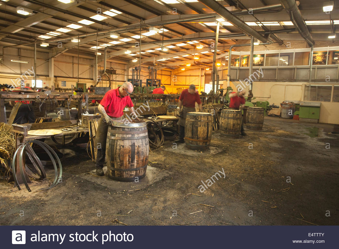 Coopers at work in the of the Speyside Cooperage a Stock