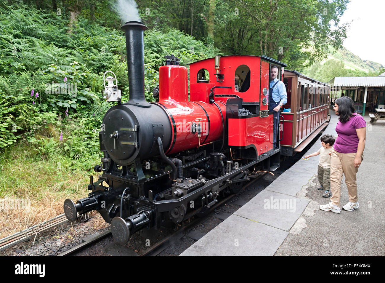 wales talyllyn railway steam engine railway douglas engine Stock Photo