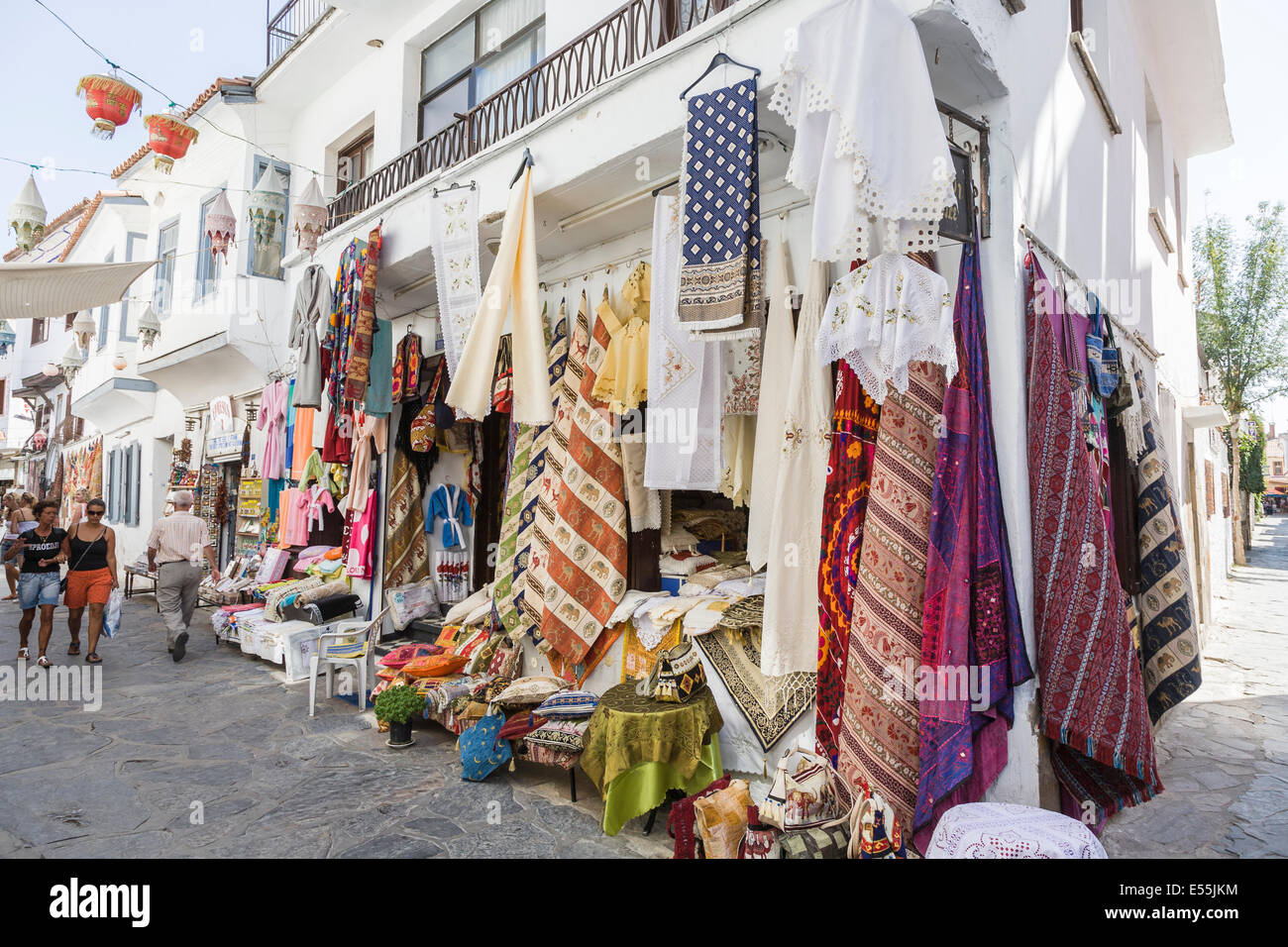 Shop in Kusadasi, Turkey, selling souvenirs displaying local Stock Photo, Royalty Free Image
