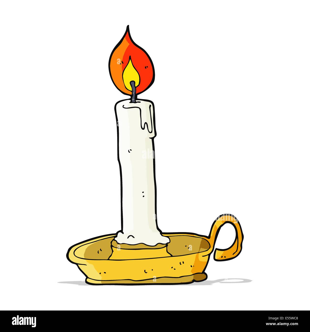 Cartoon Old Candlestick Stock Vector Image Art Alamy