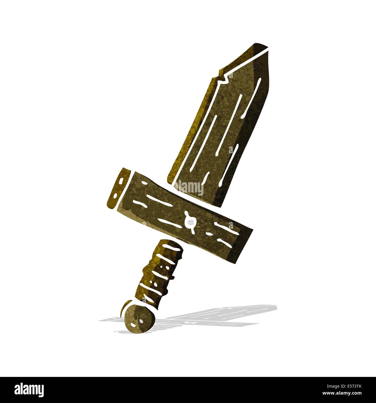 Cartoon Wooden Sword Stock Vector Image Art Alamy