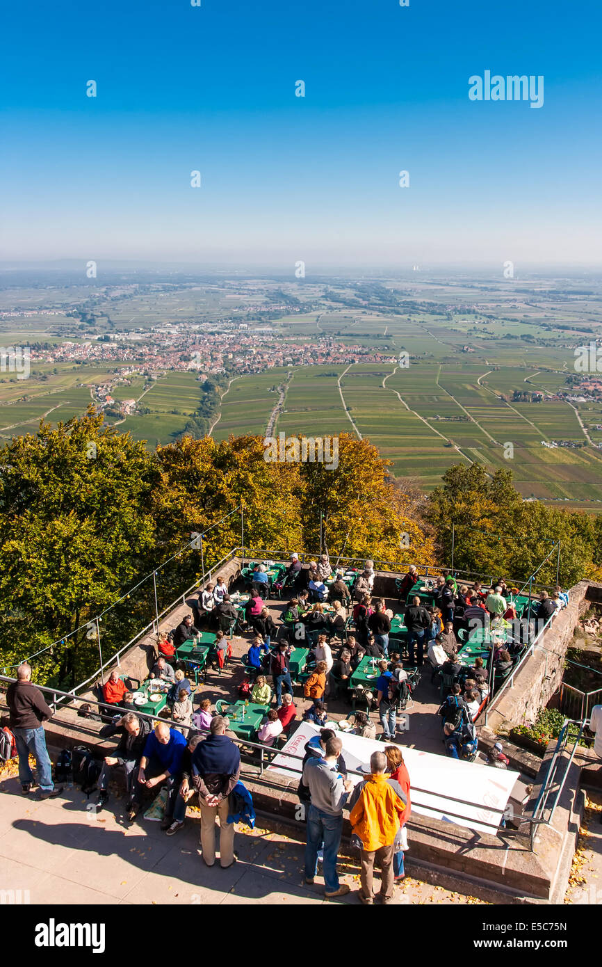 Panorama View From Rietburg Castle Rhodt Unter Rietburg German Wine