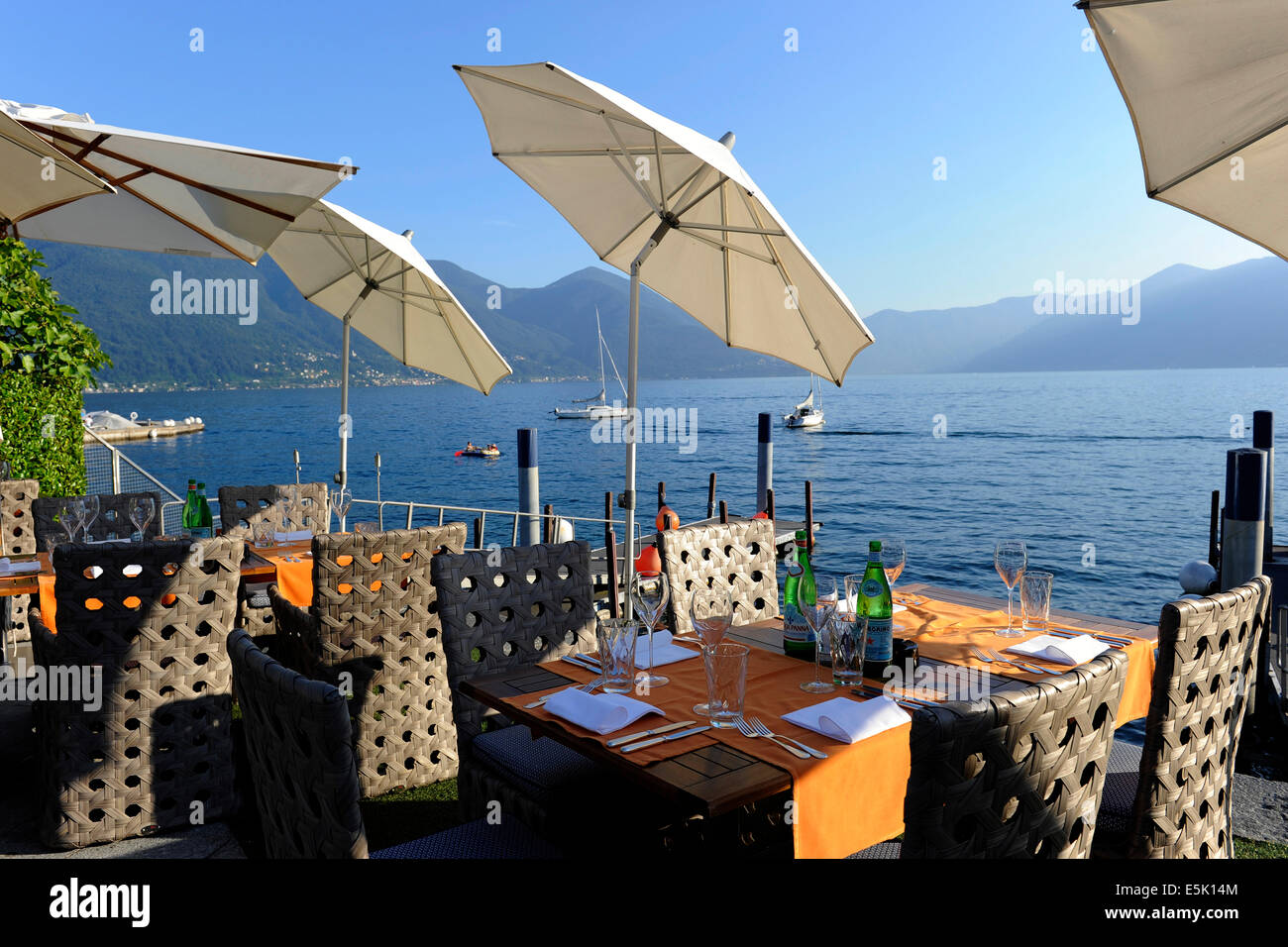 Switzerland Ascona Marina Eden Roc Restaurant Stock Photo Alamy