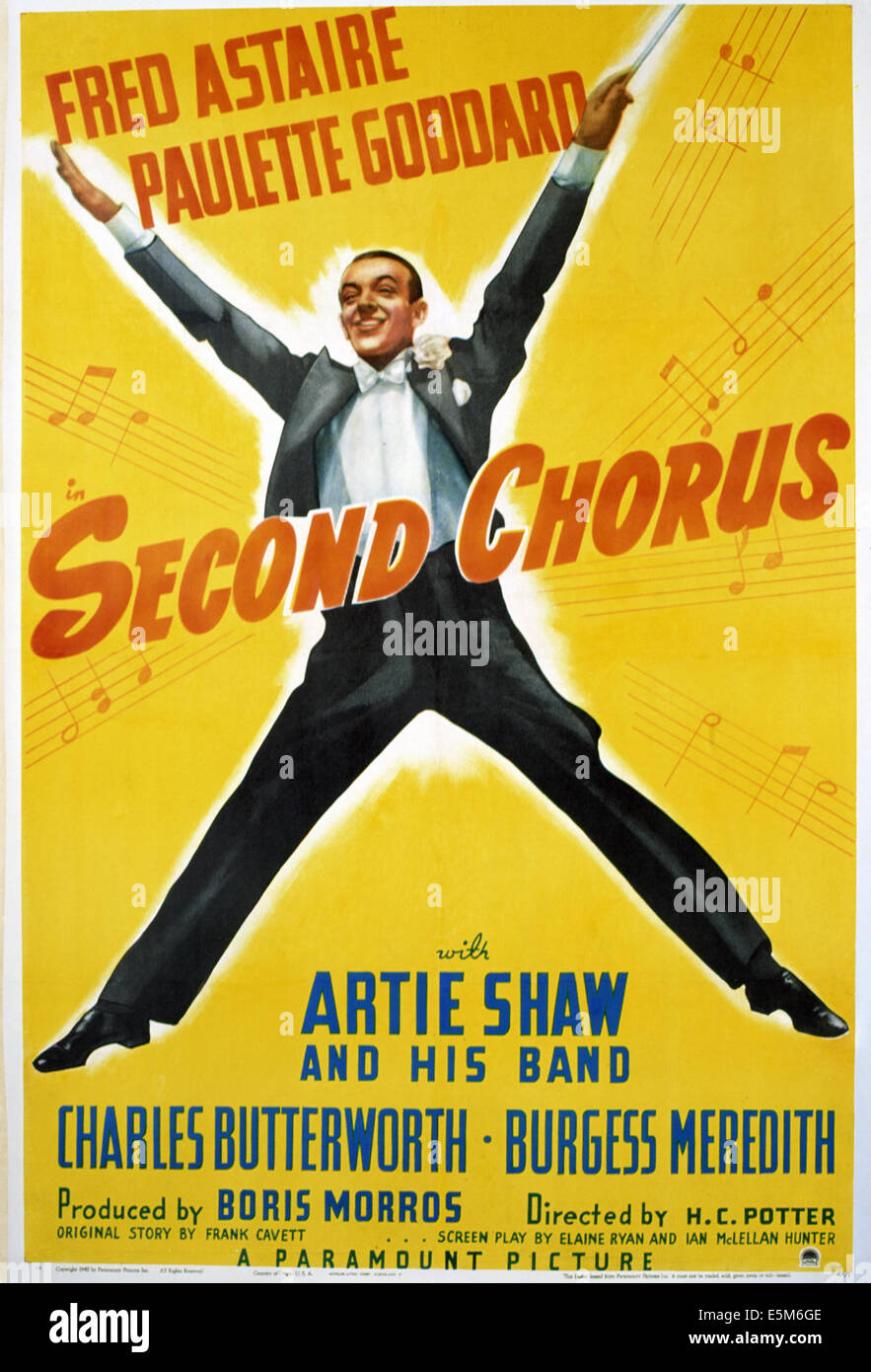 SECOND CHORUS, Fred Astaire, 1940 Stock Photo, Royalty Free Image