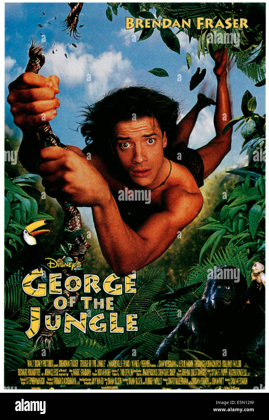 OF THE JUNGLE, Brendan Fraser, 1997, ©Buena Vista Stock Photo, Royalty Free Image
