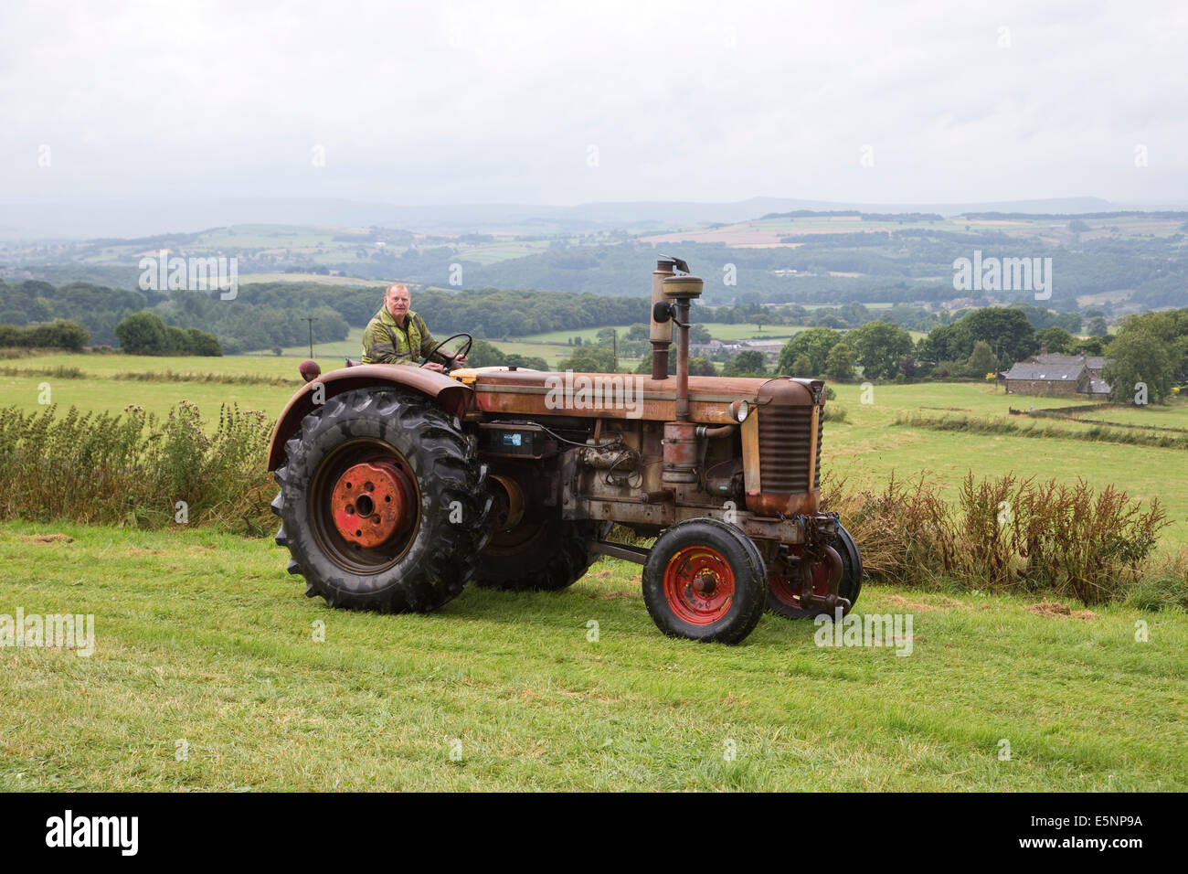 Massey Ferguson 97 historical tractor exhibiting at an English Stock