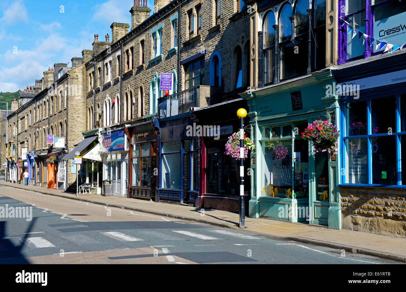 Market Street, Hebden Bridge, Calderdale, West Yorkshire, England UK