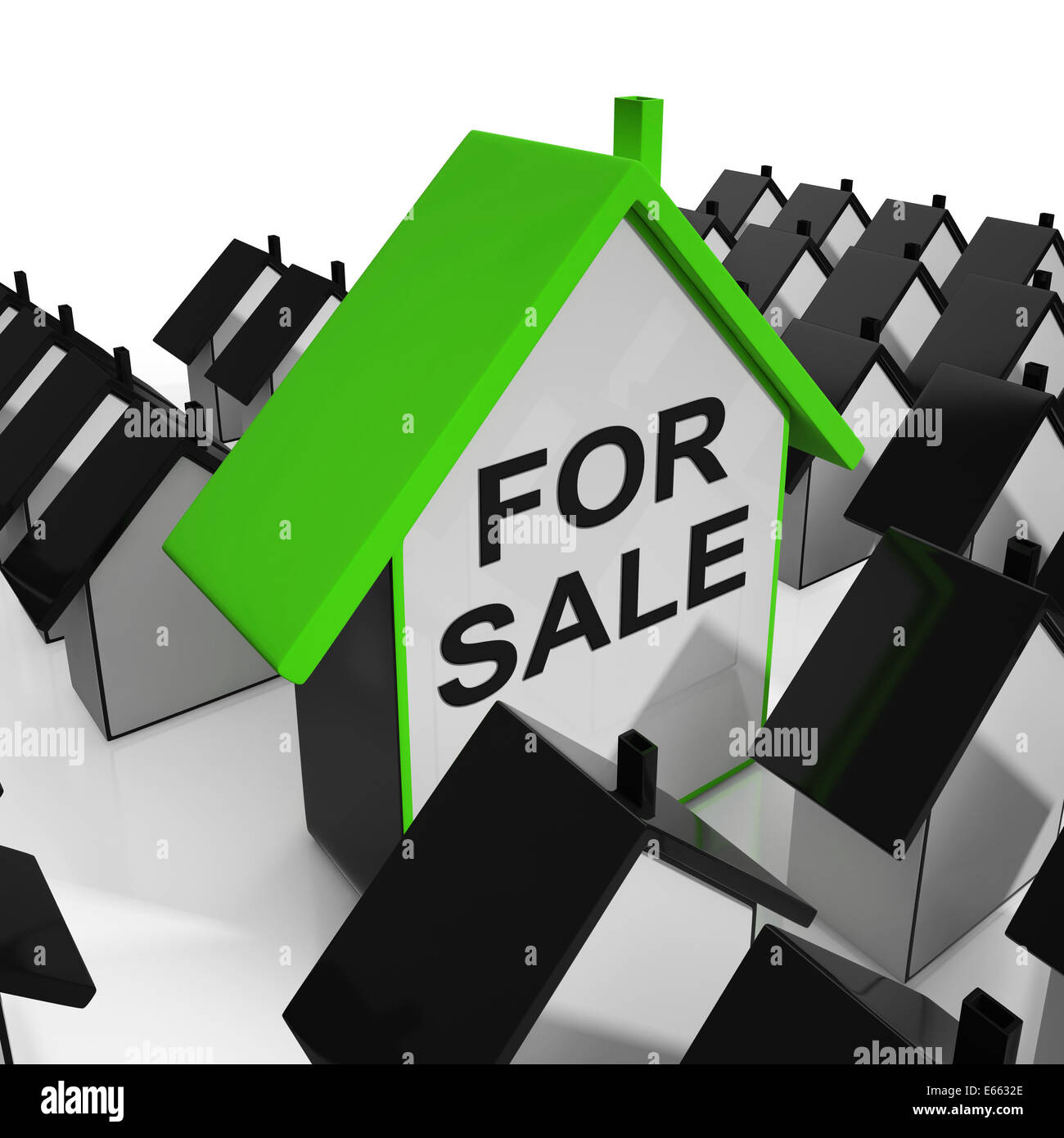 For Sale House Meaning Real Estate On Market Stock Photo, Royalty Free