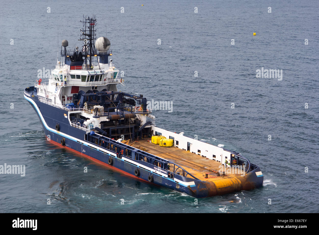 The anchor handling vessel 'Highland Endurance' Stock Photo, Royalty