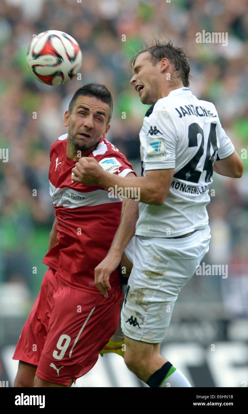 Moenchengladbach Germany 24th Aug 2014 Gladbach S Tony Jantschke R