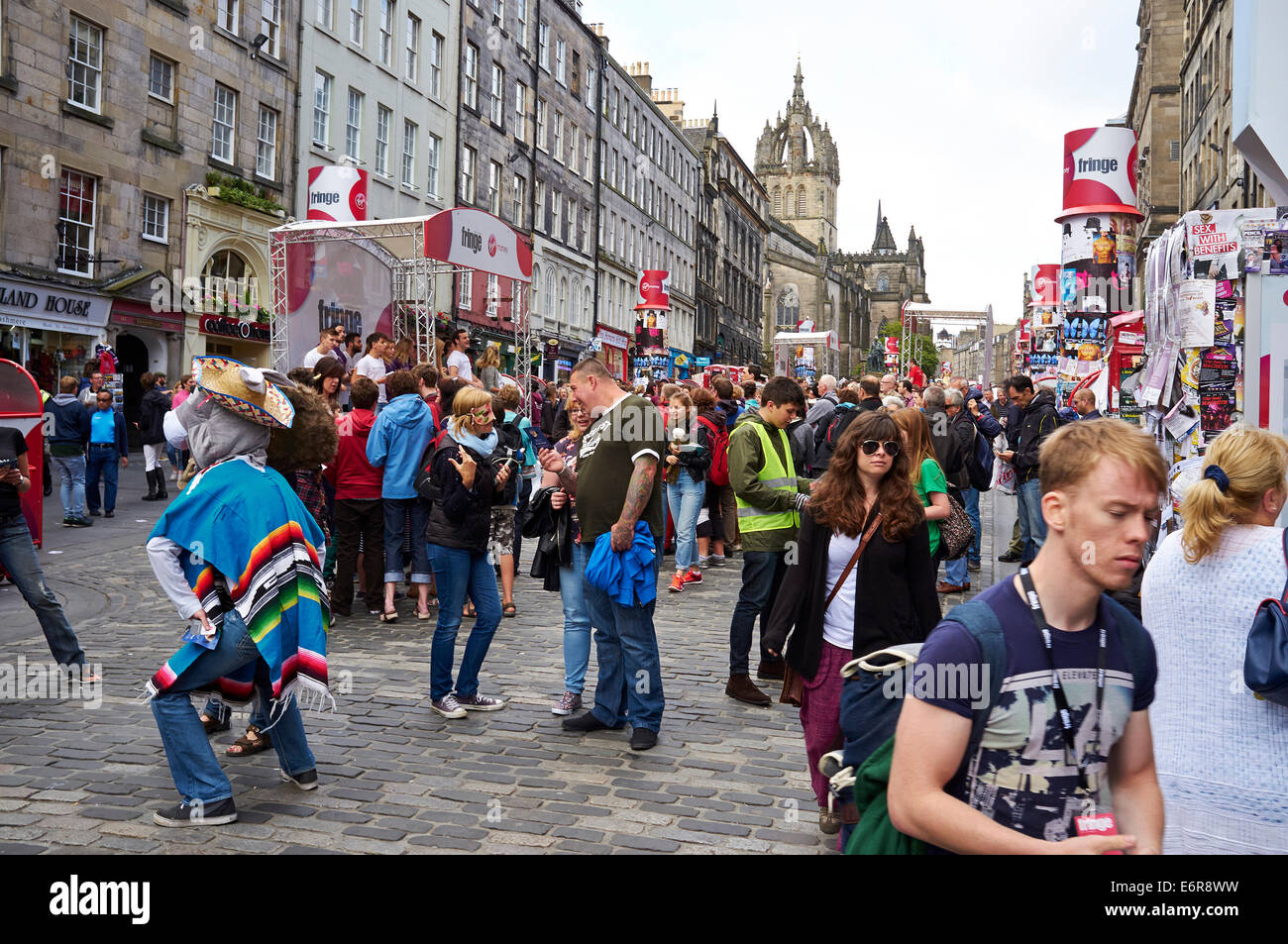 Edinburgh Festival 2014, Edinburgh, Scotland, High Street Edinburgh