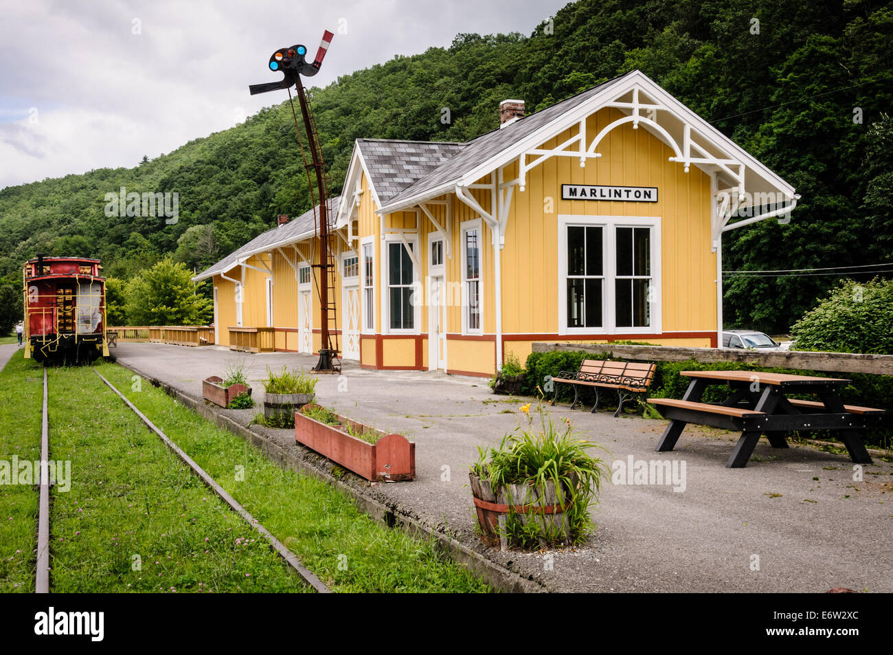 Restored C&O Railroad Depot and Bunkhouse, Marlinton, West Virginia