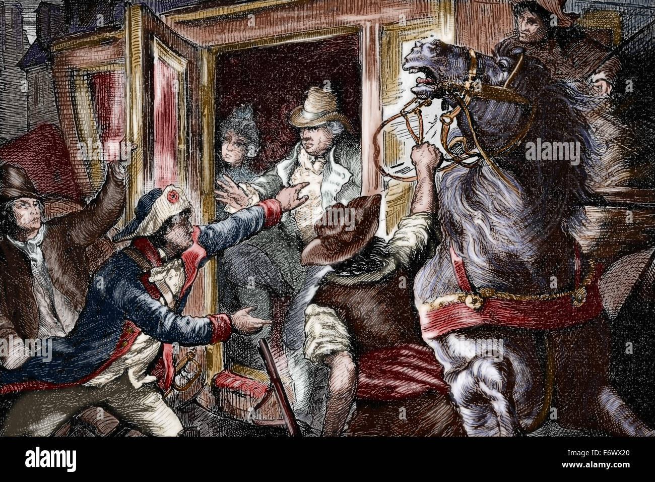 French Revolution (1789-1799). Arrest of King Louis XVI (1754-1793 Stock Photo, Royalty Free ...