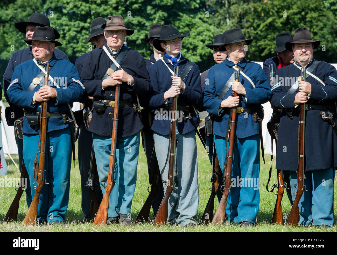 4th US infantry regiment of the American Army at a historical Stock