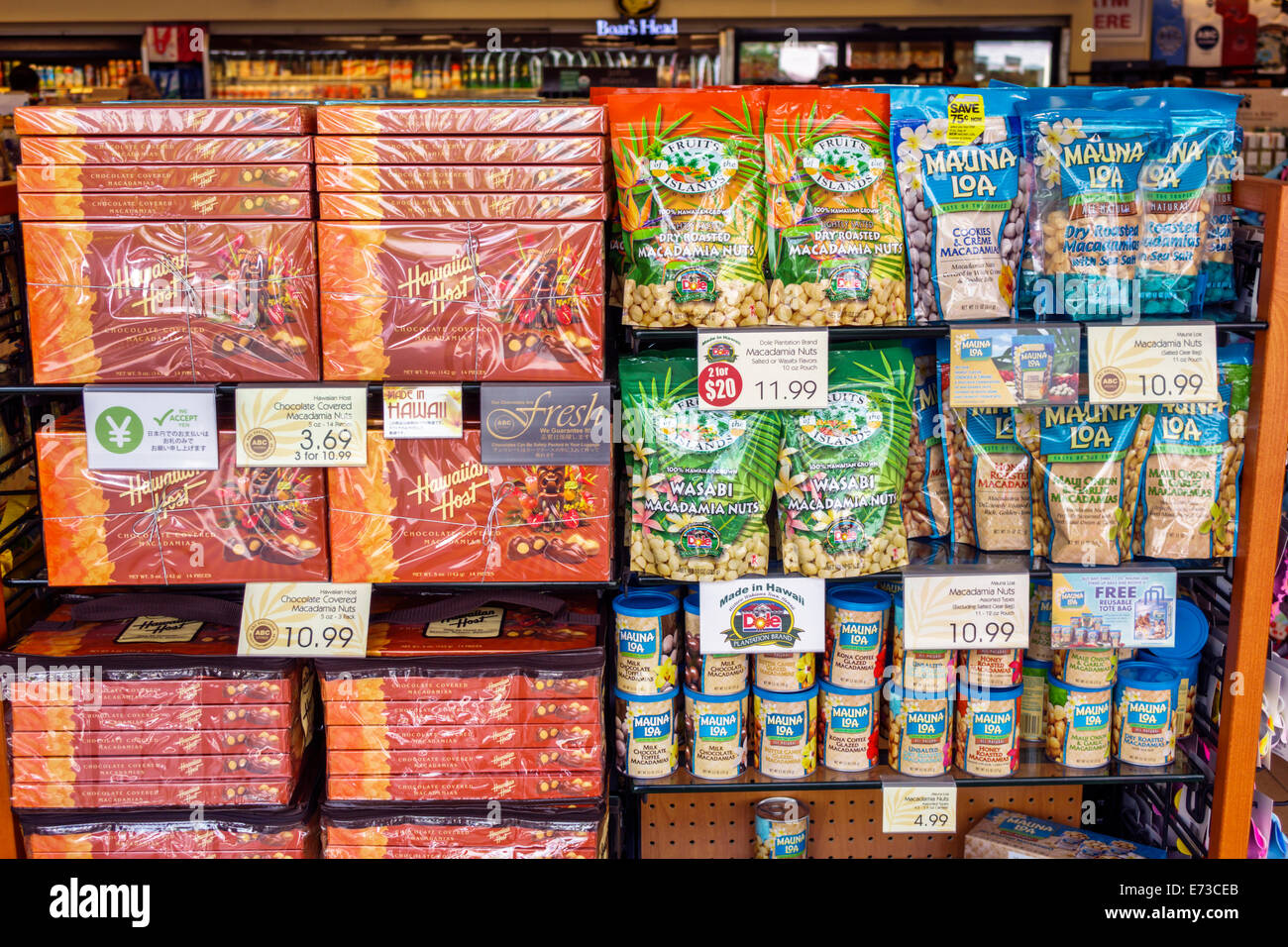 Waikiki Beach Honolulu Hawaii Hawaiian Oahu ABC Store convenience Stock