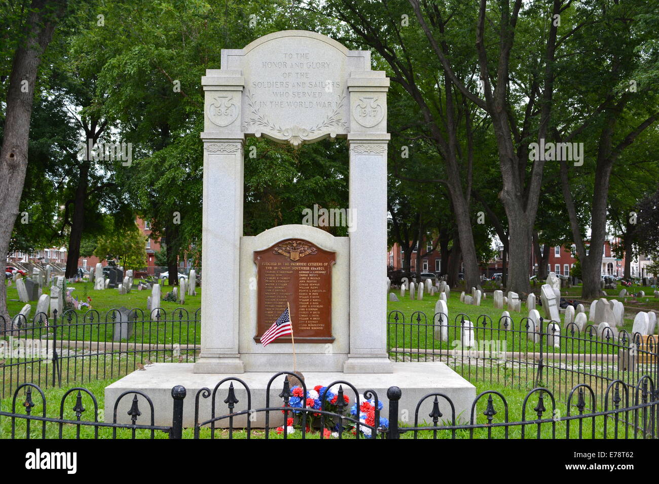 At Palmer Cemetery, aka Kensington Burial Ground, in Fishtown Stock